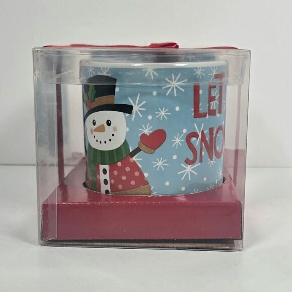 Celebrate It Let It Snow Snowman Mug & Coaster Set Holiday Gift 12oz - Picture 2 of 6